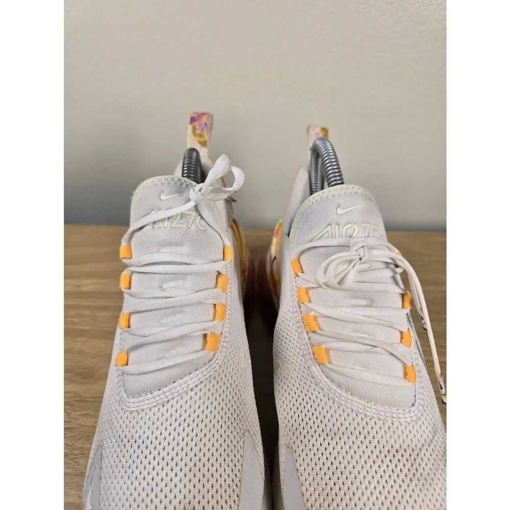 Nike Air Max 270 Floral Women’s Running Shoes Size 8 Pink